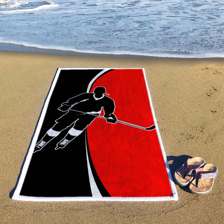 Hockey Premium Beach Towel - Player 5 Hockey Premium Beach Towel - Player - Image 3