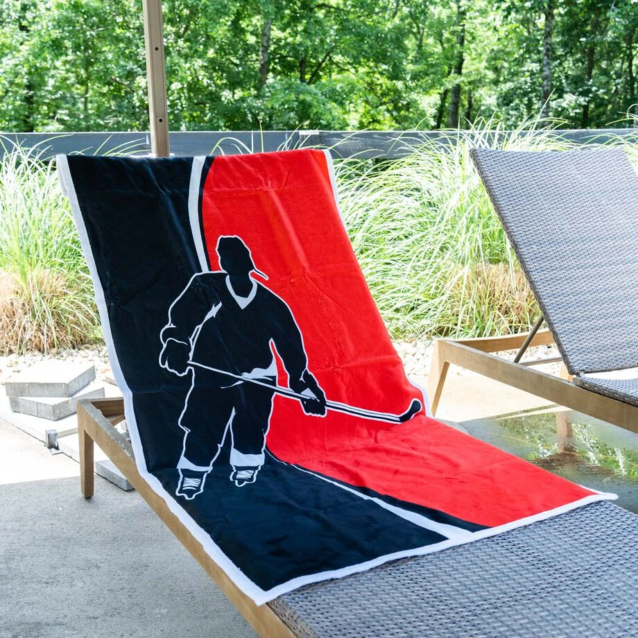 Hockey Premium Beach Towel - Player 4 Hockey Premium Beach Towel - Player - Image 2