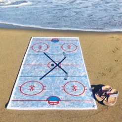 Hockey Premium Beach Towel - Hockey Rink -Sport Gift Store hk 06425 BEACH