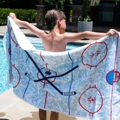 Hockey Premium Beach Towel - Hockey Rink -Sport Gift Store hk 06425 LIFESTYLE