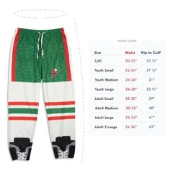 Hockey Lounge Pants - Team Santa -Sport Gift Store hk 06430 SIZE