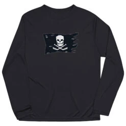 Hockey Long Sleeve Performance Tee - Hockey Pirate Flag