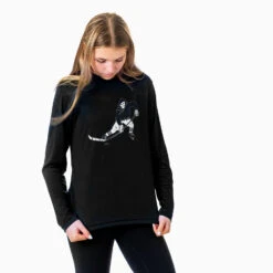 Hockey Long Sleeve Performance Tee - Rip It Reaper -Sport Gift Store hk 06527 BLACK MODEL F