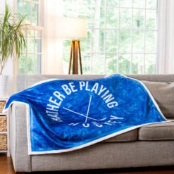 Hockey Premium Blanket - Rather Be Playing Hockey