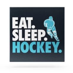 Hockey Canvas Wall Art - Eat Sleep Hockey -Sport Gift Store hk 06607 FRONT