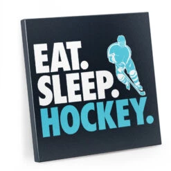 Hockey Canvas Wall Art - Eat Sleep Hockey - 2 Piece Set -Sport Gift Store hk 06607 MAIN 2