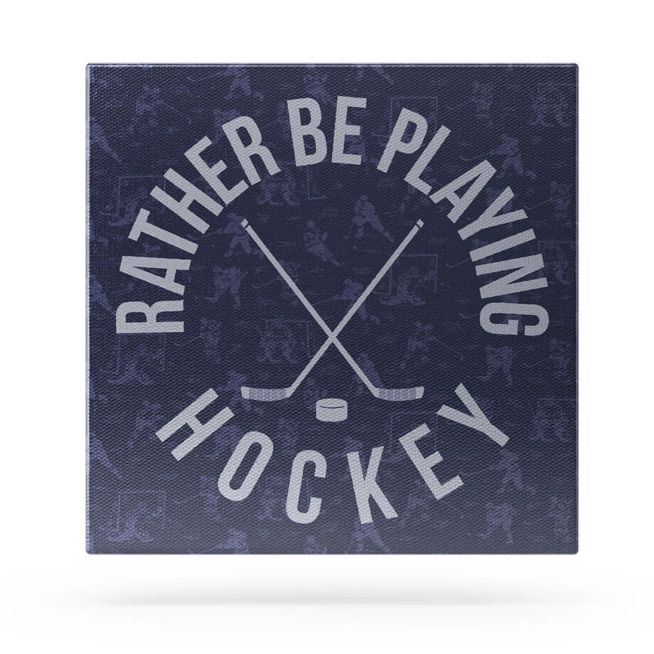 Hockey Canvas Wall Art - I'd Rather Be Playing Hockey 4 Hockey Canvas Wall Art - I'd Rather Be Playing Hockey - Image 2