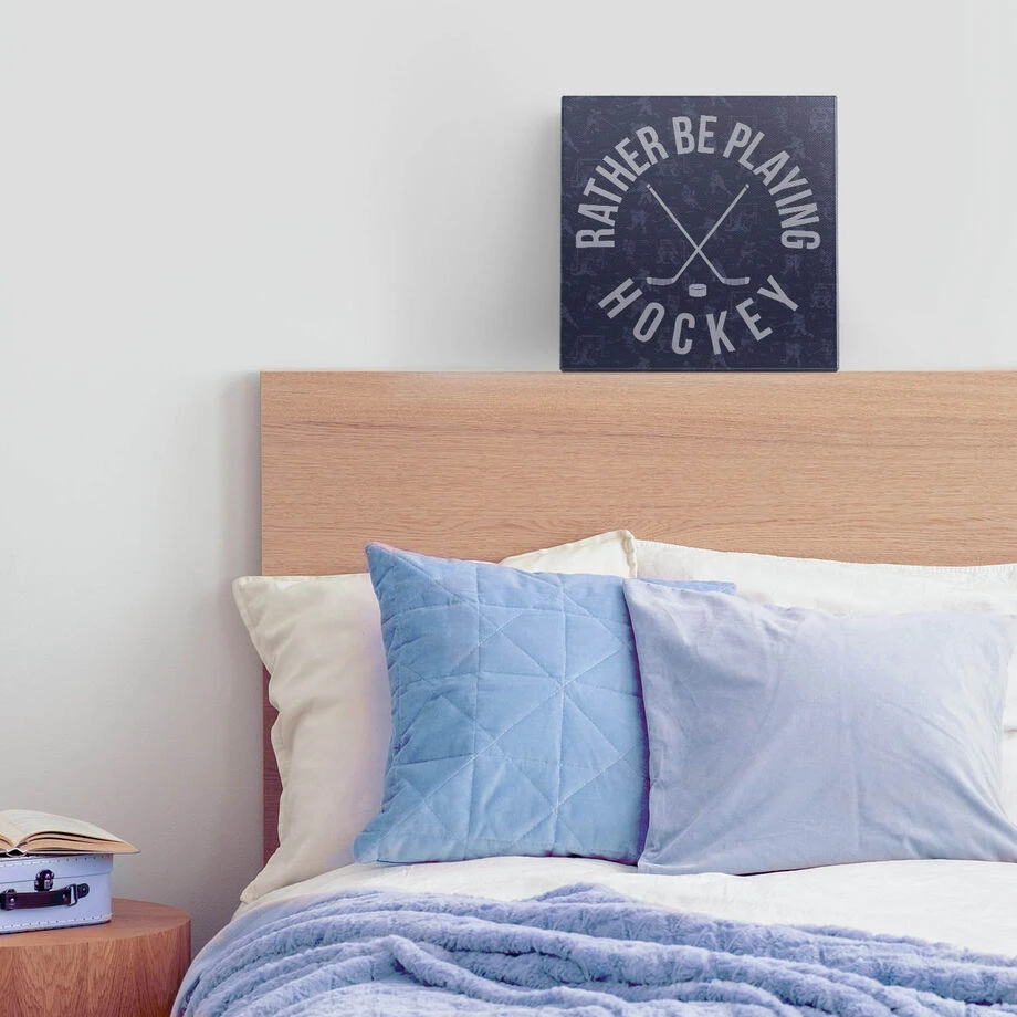 Hockey Canvas Wall Art - I'd Rather Be Playing Hockey 6 Hockey Canvas Wall Art - I'd Rather Be Playing Hockey - Image 4