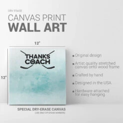 Hockey Canvas Wall Art - Thanks Coach -Sport Gift Store hk 06614 DETAILS