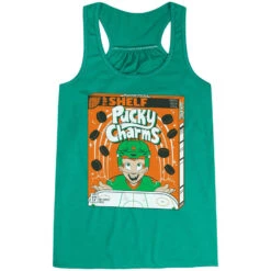 Hockey Flowy Racerback Tank Top - Pucky Charms