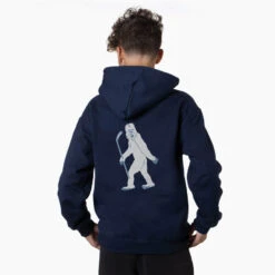 Hockey Hooded Sweatshirt - Yeti (Back Design) 7 Hockey Hooded Sweatshirt - Yeti (Back Design) -Sport Gift Store hk 06674 NAVY MALE BACK