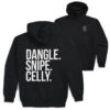Hockey Hooded Sweatshirt - Dangle Snipe Celly Words (Back Design) -Sport Gift Store hk 06676 BLACK MAIN