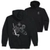 Hockey Hooded Sweatshirt - Hockey Goalie Sketch (Back Design) -Sport Gift Store hk 06683 BLACK MAIN