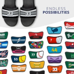 Hockey Repwell® Sandal Straps - Number Stripes -Sport Gift Store hk 06744 STRAPS BLACKGRAY MULTI