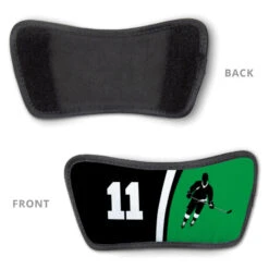 Hockey Repwell® Slide Sandals - Personalized Slapshot -Sport Gift Store hk 06746 BLACKGREEN DETAIL