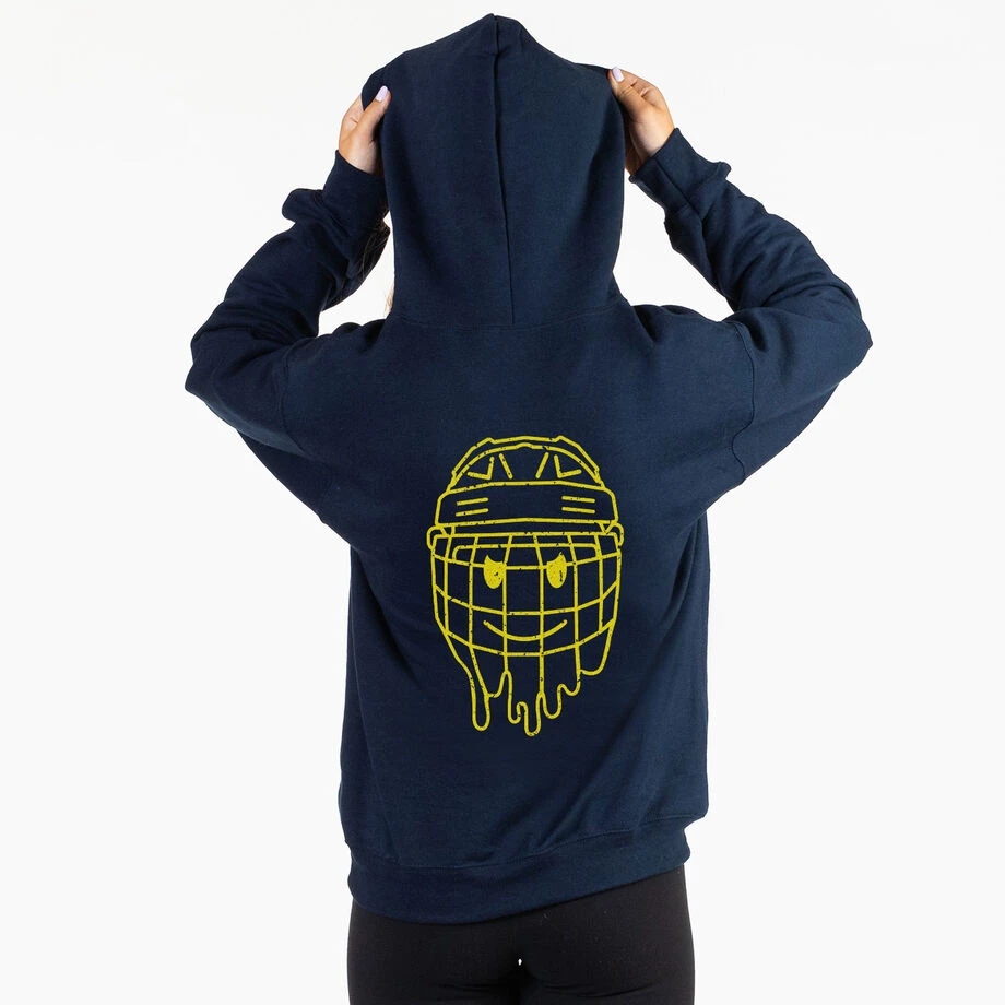 Hockey Hooded Sweatshirt - Have An Ice Day Smiley Face (Back Design) 5 Hockey Hooded Sweatshirt - Have An Ice Day Smiley Face (Back Design) - Image 3