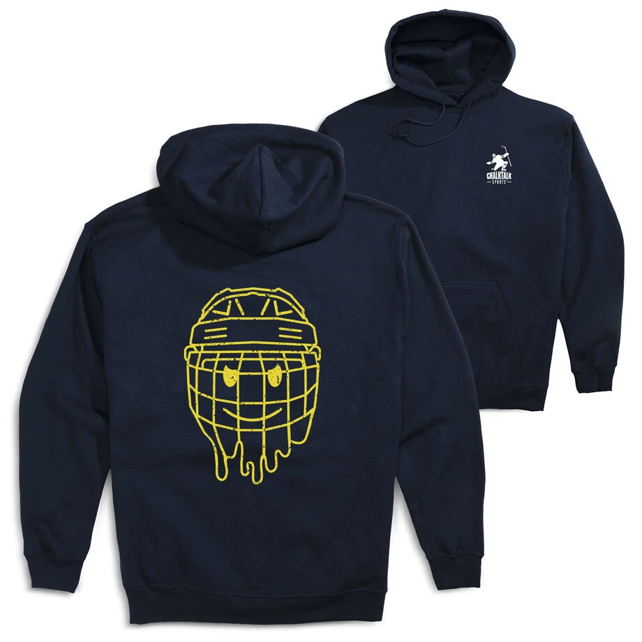 Hockey Hooded Sweatshirt - Have An Ice Day Smiley Face (Back Design) 3 Hockey Hooded Sweatshirt - Have An Ice Day Smiley Face (Back Design)