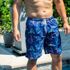 Hockey Swim Trunks - Neon Lights -Sport Gift Store hk 06767 GEN LIFESTYLE 3