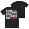Hockey Short Sleeve T-Shirt - Bones Saying (Back Design) -Sport Gift Store hk 06794 BLACK MAIN