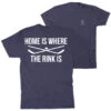 Hockey Short Sleeve T-Shirt - Home Is Where The Rink Is (Back Design) -Sport Gift Store hk 06811 NAVY MAIN