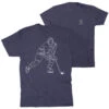 Hockey Short Sleeve T-Shirt - Hockey Player Sketch (Back Design) -Sport Gift Store hk 06818 NAVY MAIN