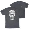 Hockey Short Sleeve T-Shirt - My Goal Is To Deny Yours Goalie Mask (Back Design) -Sport Gift Store hk 06823 CHARCOAL MAIN