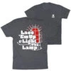 Hockey Short Sleeve T-Shirt - Lace 'Em Up And Light The Lamp (Back Design) -Sport Gift Store hk 06831 CHARCOAL MAIN