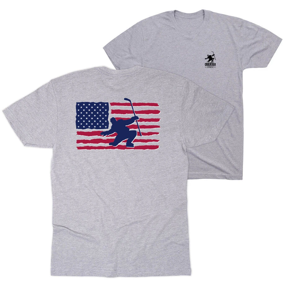 Hockey Short Sleeve T-Shirt - Hockey Land That We Love (Back Design) 3 Hockey Short Sleeve T-Shirt - Hockey Land That We Love (Back Design)