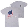 Hockey Short Sleeve T-Shirt - Hockey Stars And Stripes Player (Back Design) 1 Hockey Short Sleeve T-Shirt - Hockey Stars And Stripes Player (Back Design) -Sport Gift Store hk 06837 GRAY MAIN