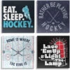 Hockey Canvas Wall Art - Eat Sleep Hockey - 4 Piece Set 1 Hockey Canvas Wall Art - Eat Sleep Hockey - 4 Piece Set -Sport Gift Store hk 06889 MAIN