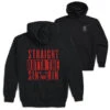Hockey Hooded Sweatshirt - Straight Outta The Sin Bin (Back Design) -Sport Gift Store hk 07019 BLACK MAIN