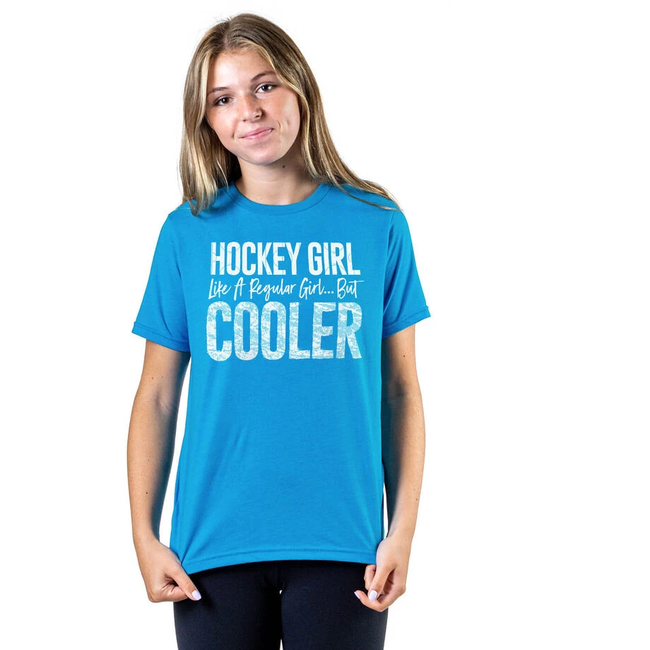 Hockey T-Shirt Short Sleeve - Hockey Girls Are Cooler 4 Hockey T-Shirt Short Sleeve - Hockey Girls Are Cooler - Image 2