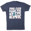 Hockey T-Shirt Short Sleeve - You Can Find Me At The Rink -Sport Gift Store hk 07126 NAVY FLAT