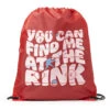Hockey Drawstring Backpack - You Can Find Me At The Rink -Sport Gift Store hk 07132 RED MAIN
