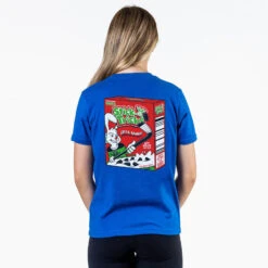 Hockey T-Shirt Short Sleeve - Stick Tricks (Back Design) -Sport Gift Store hk 07250 ROYAL FEMALE BACK