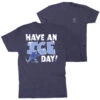 Hockey Short Sleeve T-Shirt - Have An Ice Day (Back Design) -Sport Gift Store hk 07267 NAVY MAIN