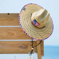 Hockey Straw Hat - USA Hockey -Sport Gift Store hk 07276 BEACH LIFESTYLE 2