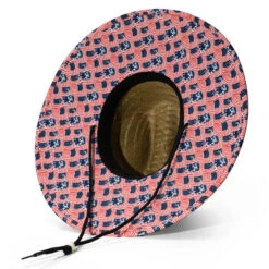 Hockey Straw Hat - USA Hockey -Sport Gift Store hk 07276 BRIM