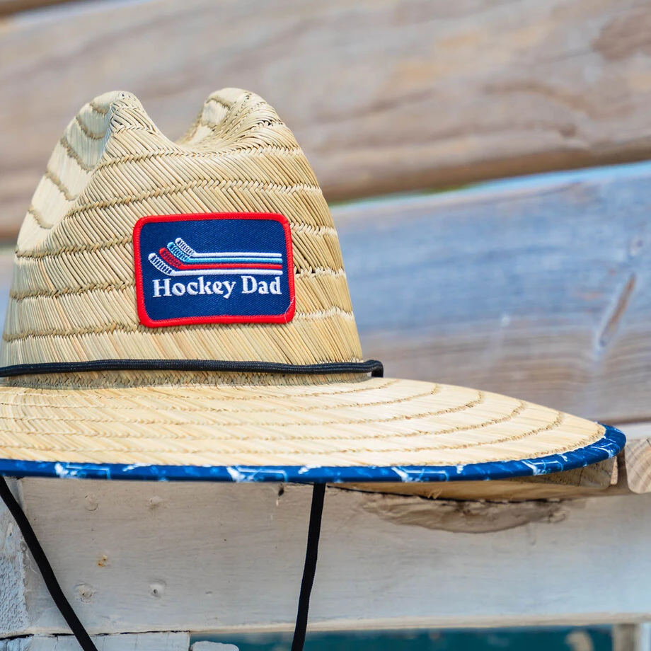 Hockey Straw Hat - Hockey Dad 4 Hockey Straw Hat - Hockey Dad - Image 2