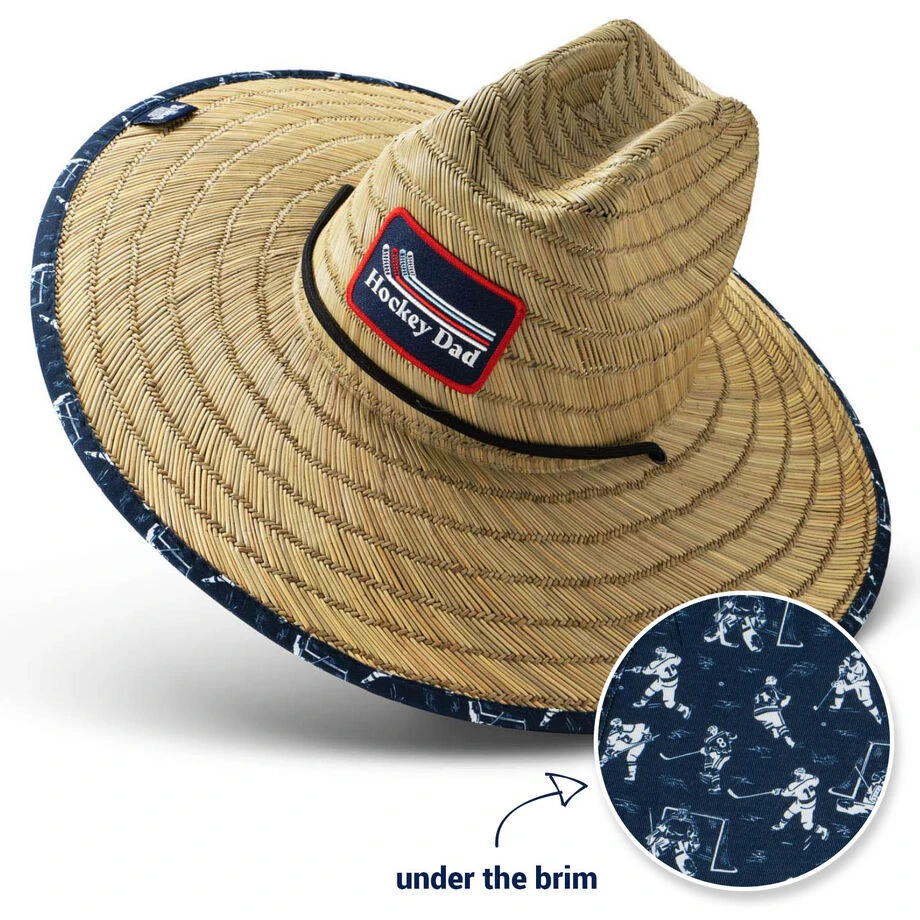 Hockey Straw Hat - Hockey Dad 3 Hockey Straw Hat - Hockey Dad