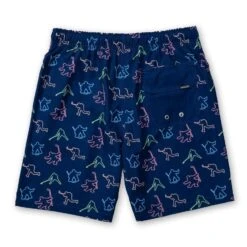 Hockey Swim Trunks - Neon Lights - V1 -Sport Gift Store hk 07290 BACK