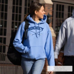 Hockey Hooded Sweatshirt - Hockey Crossed Sticks Logo 19 Hockey Hooded Sweatshirt - Hockey Crossed Sticks Logo -Sport Gift Store hk8351 3345 CAROLINA LIFESTYLE FEMALE