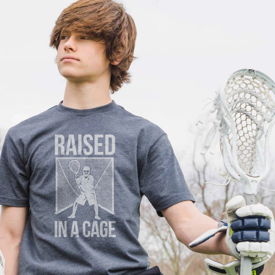 Lacrosse Short Sleeve T-Shirt - Raised In A Cage 6 Lacrosse Short Sleeve T-Shirt - Raised In A Cage - Image 4