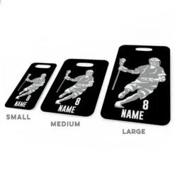 Guys Lacrosse Bag/Luggage Tag - Personalized Dodger Silhouette -Sport Gift Store lx 06693 BLACKGRAY ALLSIZES