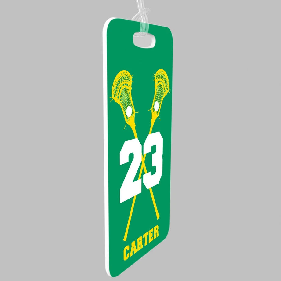 Guys Lacrosse Bag/Luggage Tag - Personalized Guys Crossed Sticks 6 Guys Lacrosse Bag/Luggage Tag - Personalized Guys Crossed Sticks - Image 4