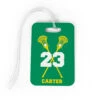 Guys Lacrosse Bag/Luggage Tag - Personalized Guys Crossed Sticks -Sport Gift Store lx 06695 GREENYELLOW MEDIUM