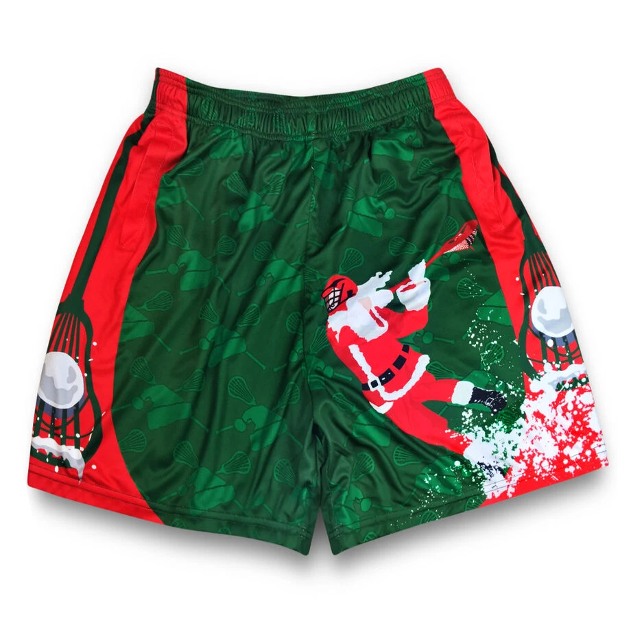 Lacrosse Shorts - Santa Laxer Christmas 4 Lacrosse Shorts - Santa Laxer Christmas - Image 2