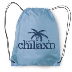 Lacrosse Drawstring Backpack Just Chillax'n -Sport Gift Store lx 08777 LIGHTBLUE FLAT