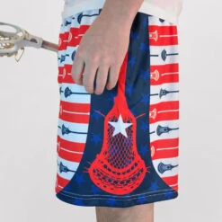 Lacrosse Shorts - Stars & Stripes -Sport Gift Store lx 08841 7