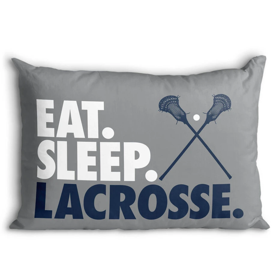 Guys Lacrosse Pillowcase - Eat Sleep Lacrosse 3 Guys Lacrosse Pillowcase - Eat Sleep Lacrosse